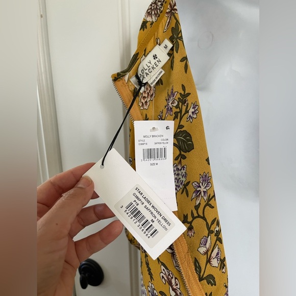 NWT Molly Bracken star ladies woven floral dress Medium - Picture 5 of 5
